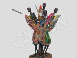 非洲土著人抽象雕塑工艺品C4D模型