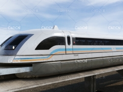 磁悬浮列车城市轻轨列车C4D模型