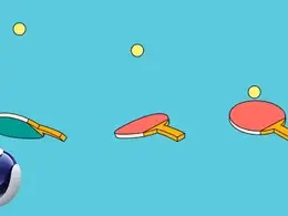C4D二维卡通乒乓球动画工程文件 Table tennis Animation Project Files