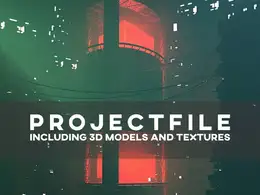 C4D发光的科幻建筑创意工程 FLUXGUARD