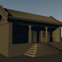 古建模型：厢房3D模型 Ancient wing