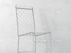 铁丝网金属镂空编织单人椅C4D模型 chair 3d model