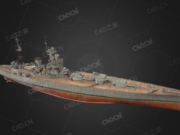 英国皇家海军纳尔逊级战列舰C4D模型下载Nelson 3d model