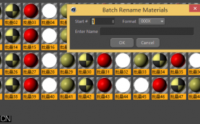 C4D批量修改材质对象标签插件 BatchRename