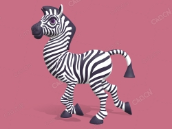 卡通斑马 zebra