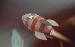 卡通小火箭C4D模型 Rocket 3d model