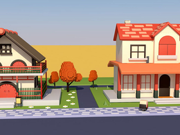 卡通房子C4D模型 Cartoon house
