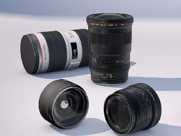 佳能单反相机镜头包3D Model DSLR Camera Lens Pack Canon