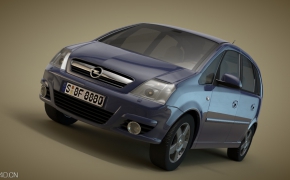 欧宝Meriva汽车C4D模型 Opel Meriva