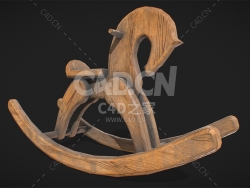 C4D儿童木摇马玩具模型Rocking_horse