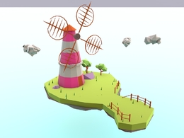 C4D自学练习 低面场景工程文件