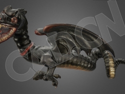 黑翼魔龙食尸鬼怪兽C4D模型