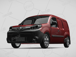 雷诺kangoo-maxi封闭车厢面包车货车2017款C4D汽车模型下载