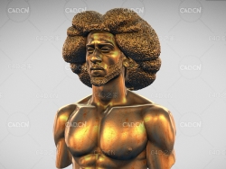 橄榄球运动员科林·卡佩尼克铜像雕塑雕像C4D模型 Colin Kaepernick 3d m