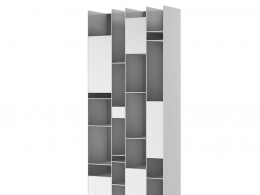 MDF Italia品牌带门随机式书柜3D模型素材下载Random Box Bookcase with Doors by MDF