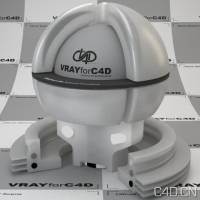 vray for c4d材质：Plastic white SSS pyhscial scatter