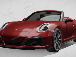 保时捷911-carrera敞篷车豪华汽车跑车超跑2016款C4D汽车模型下载