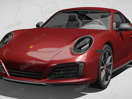 保时捷911-carrera-t-coupe-991豪华汽车跑车超跑2018款C4D汽车模型下载