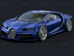 布加迪汽车C4D模型Chiron Sport 2019