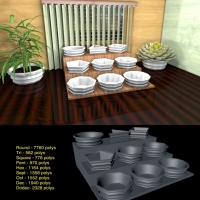 室内装饰花盆3D模型 Decorative Planter model