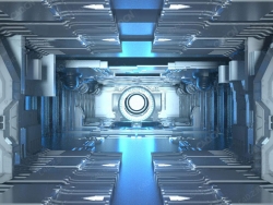 C4D OCTANE科幻机械舱实验实空间模型