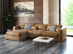 C4D真皮客厅转角沙发模型 sofa 3d model