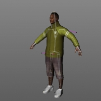 外国男人C4D模型（带绑定）Man 01 c02 rig