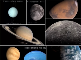 超高清写实太阳系行星地球太阳月球火星水星土星金星木星天王星海王星3D模型Blender MAX FBX OBJ多格式资产包下载Photorealistic Solar System