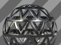 C4D三角金属网格材质 Triangular grid 0002