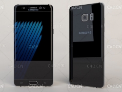 三星NOTE7大屏智能手机C4D模型