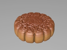 c4d月饼模型 自己做的