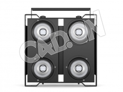 C4D派对婚礼活动舞台灯光模型 Cuepix Blinder WW4