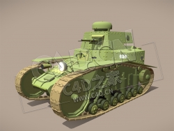 C4D卡通低面坦克模型 Tank MC-1