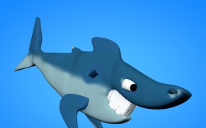 卡通鲨鱼C4D模型 shark 3d model