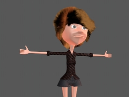 卡通女孩C4D模型 Doll