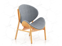 书房休闲矮木椅现代椅子实木椅阳台椅靠背椅子C4D模型Wooden Chair 6