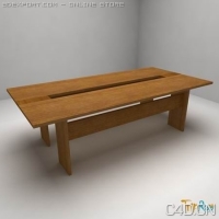 会议桌3D模型：Small table for negotiations