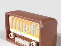 C4D复古收音机模型 Radio Retro