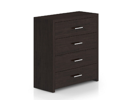 四层黑色实木边柜C4D模型下载bedside cupboard