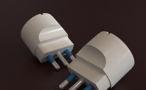 电源插头C4D模型 Power plug