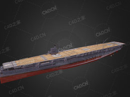 日本海军翔鹤号航空母舰C4D模型下载Shokaku 3d model