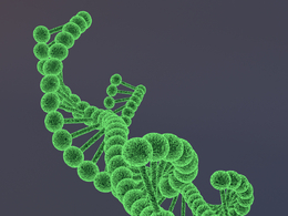 C4D Octane渲染制作DNA双螺旋结构基因链条绿色医学分子科研研究三维模型
