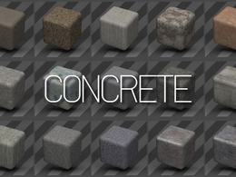 34个水泥墙面 混凝土纹理材质 Concrete Textures for Cinema 4D