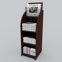实木报纸柜、报纸柜、报纸架C4D模型 Newspaper racks 3D model