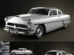 哈德森大黄蜂老爷车C4D模型 Hudson Hornet 2 door 1954