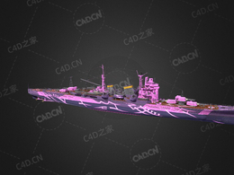 日本海军妙高号万吨级条约型重巡洋舰C4D模型下载ARP Myoko 3d model