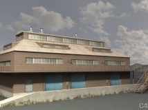 工业设施1-13：砖房、工厂厂房、两层厂房3D模型