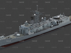 奥利弗·哈泽德·佩里巡洋舰C4D模型 Cgtrader - Oliver Hazard Perry class