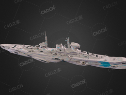 扎亚号科幻舰船C4D模型下载Zaya 3d model