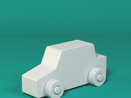 低面卡通汽车图标模型Car